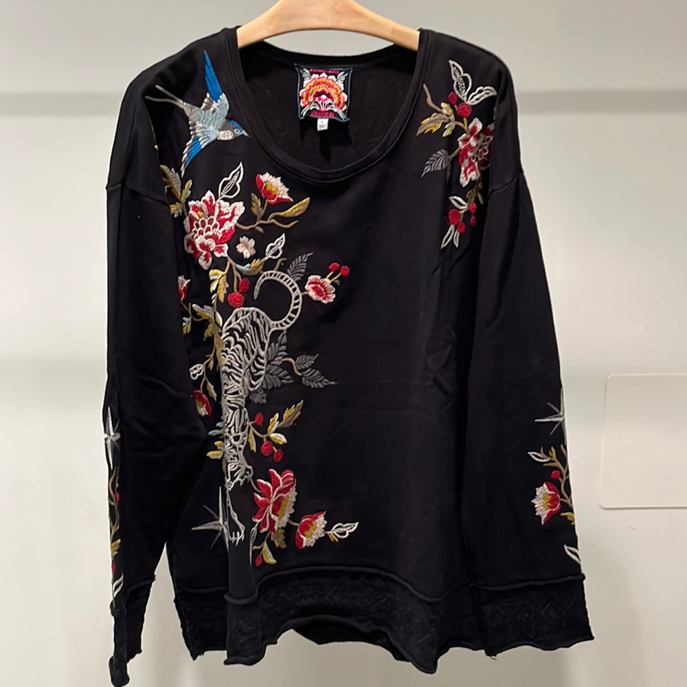 Johnny Was Sweatshirt size large